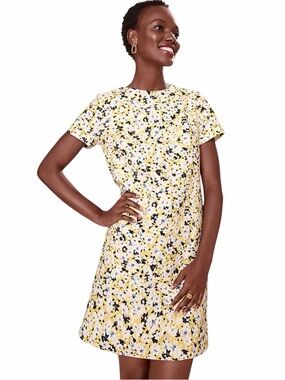 Ann Taylor Floral Short Sleeve Shift Dress Size 10